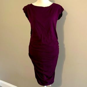 GAP Maternity Bodycon Dark Grape Plum Purple XS